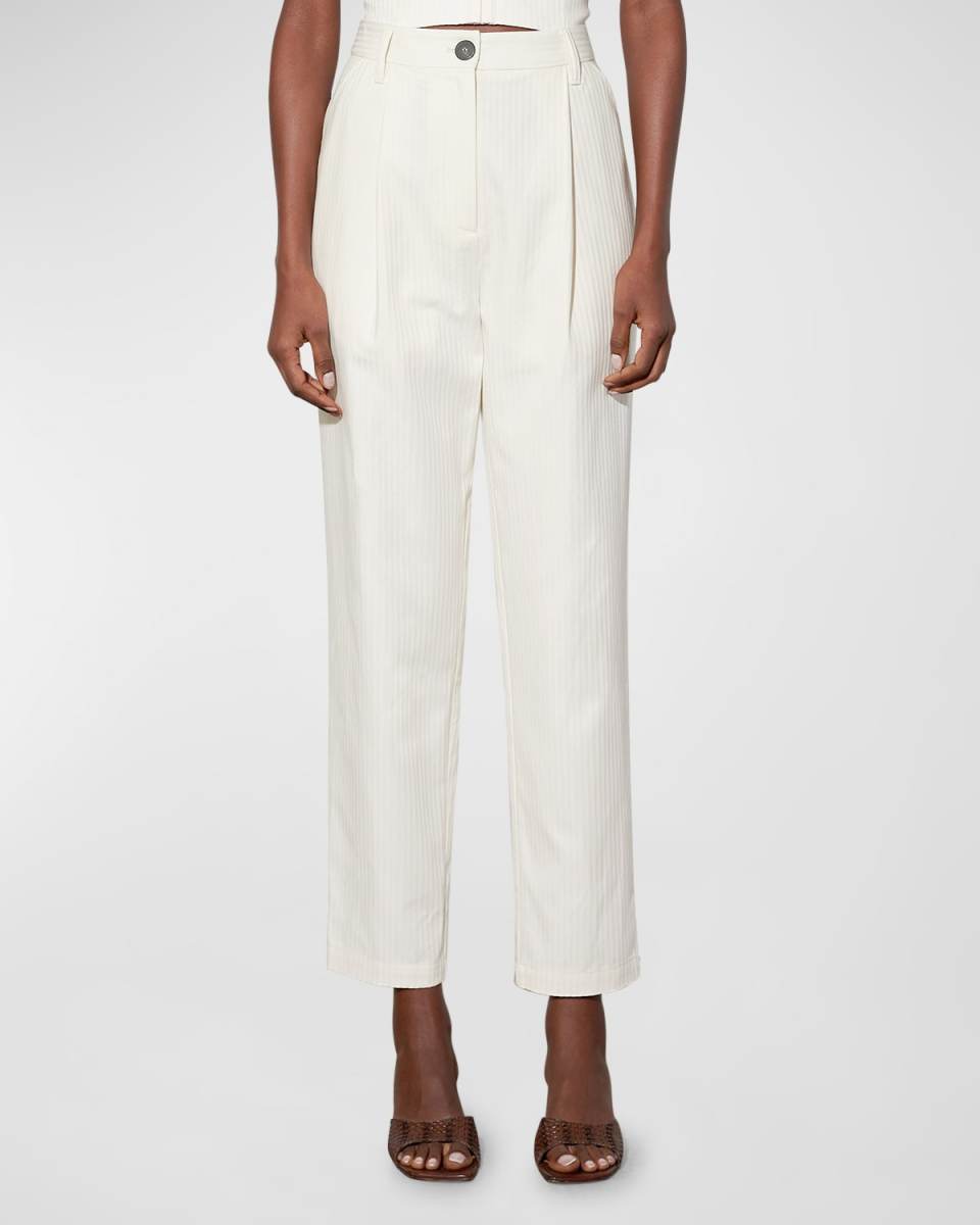 Dita High-Waist Tapered Tencel Cotton-Blend Pants